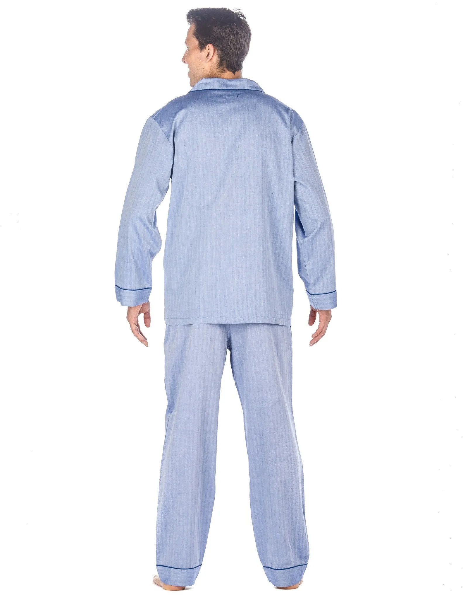 Noble Mount Mens Premium 100% Cotton Woven Pajama Sleepwear Set