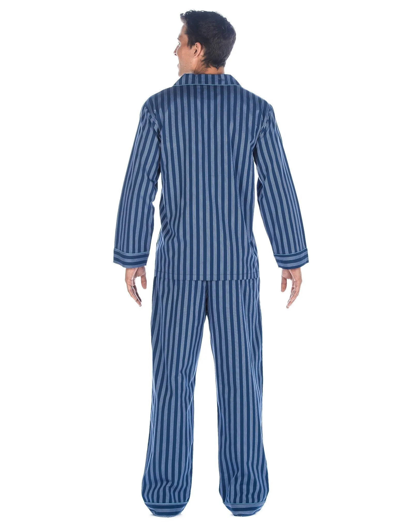 Noble Mount Mens Premium 100% Cotton Woven Pajama Sleepwear Set