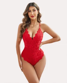 One Piece Lingerie Deep V Teddy