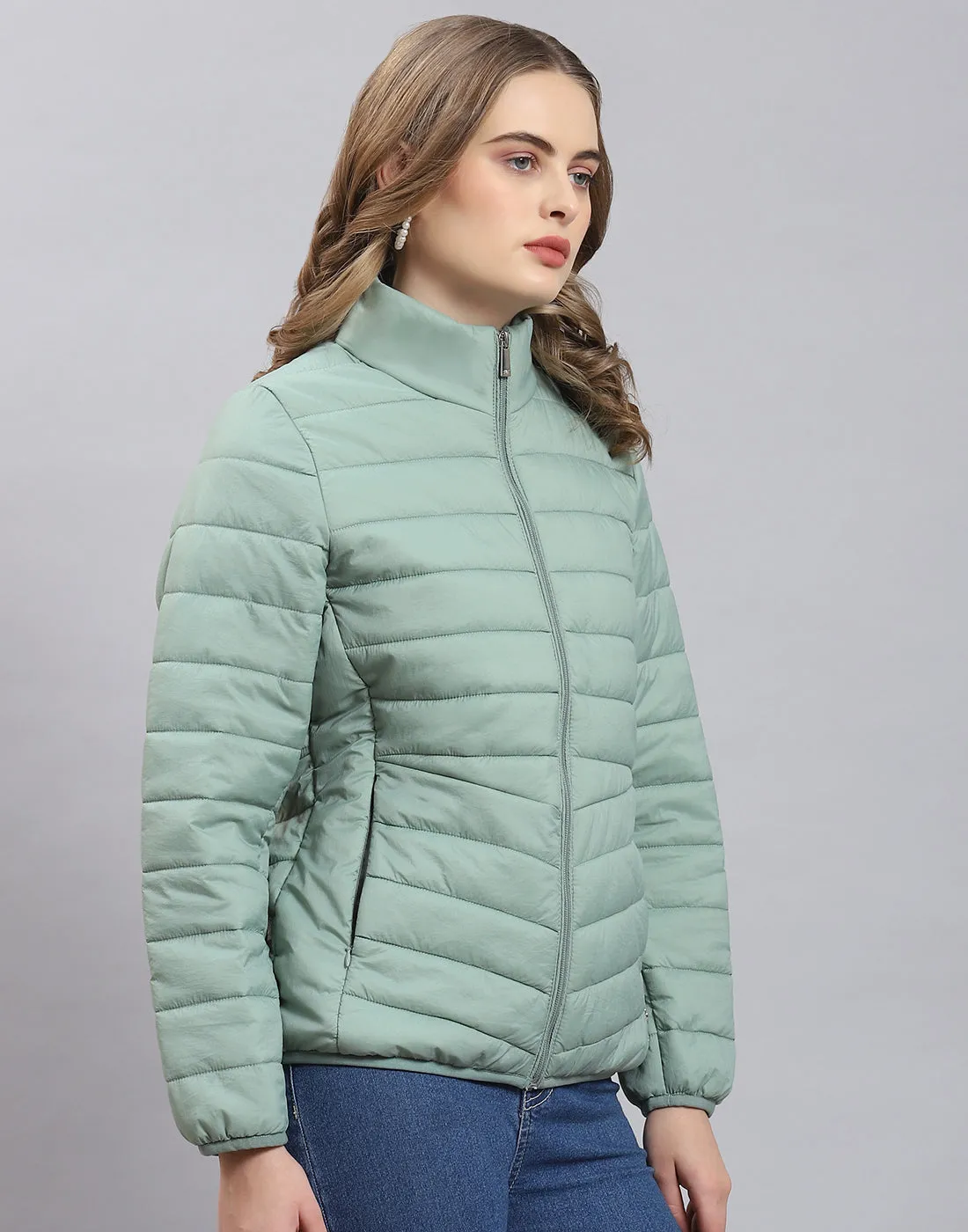 Pack it, style it, slay it, Women Green Packable Full Sleeve Jacket