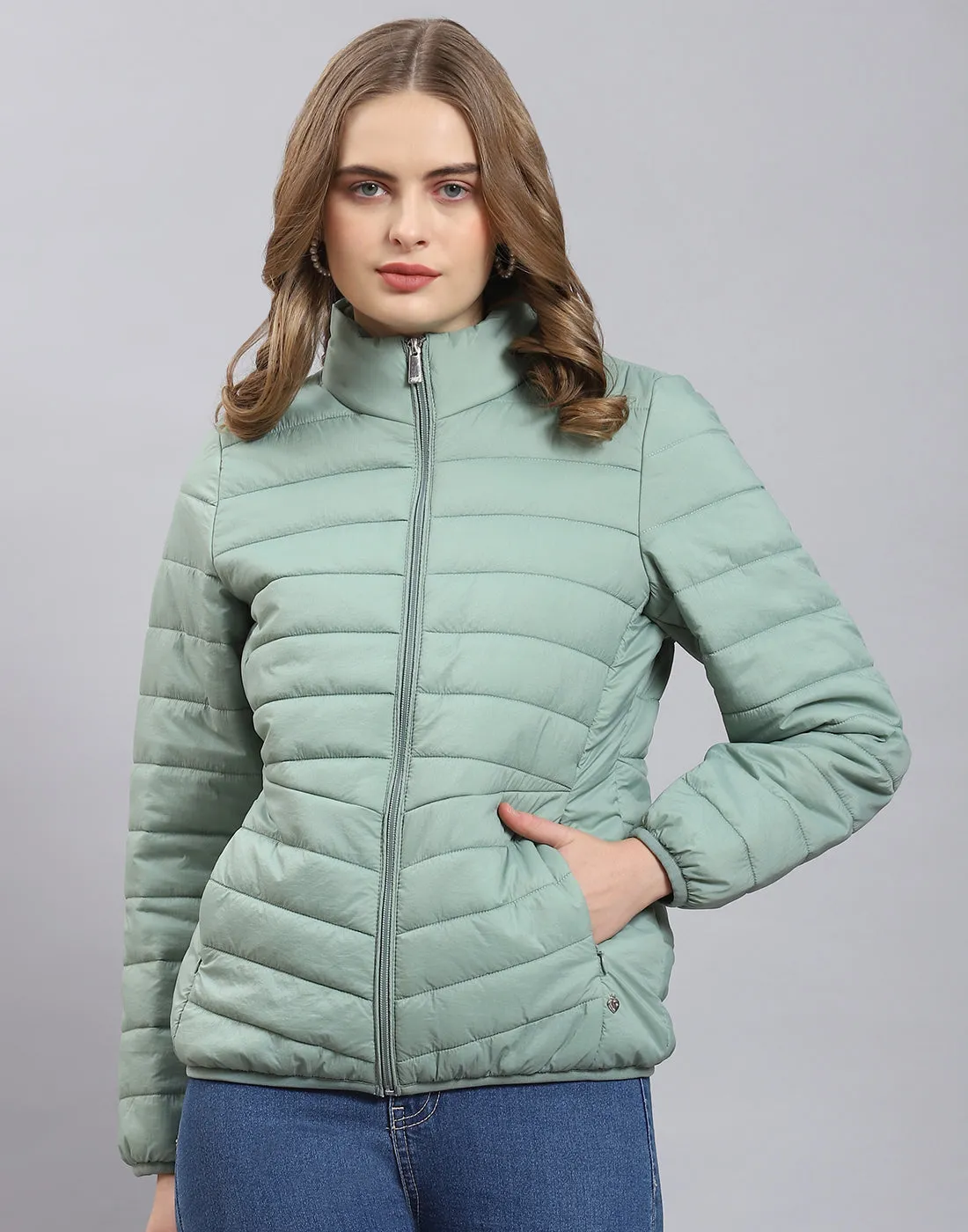 Pack it, style it, slay it, Women Green Packable Full Sleeve Jacket