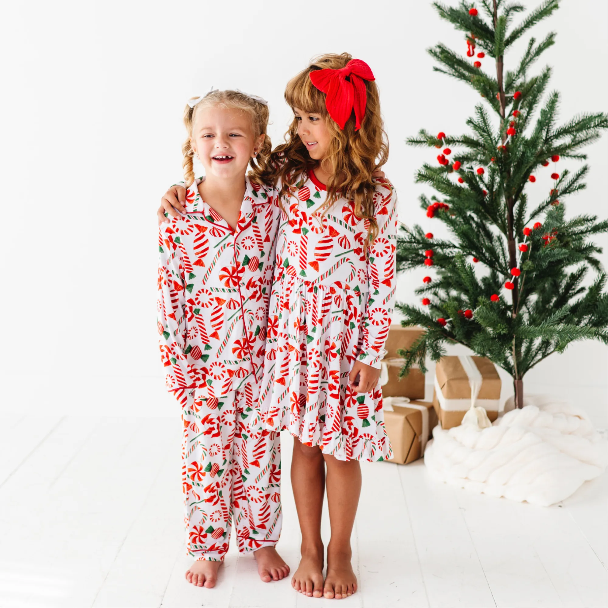 Pretty in Peppermint Button-Down Kids Set