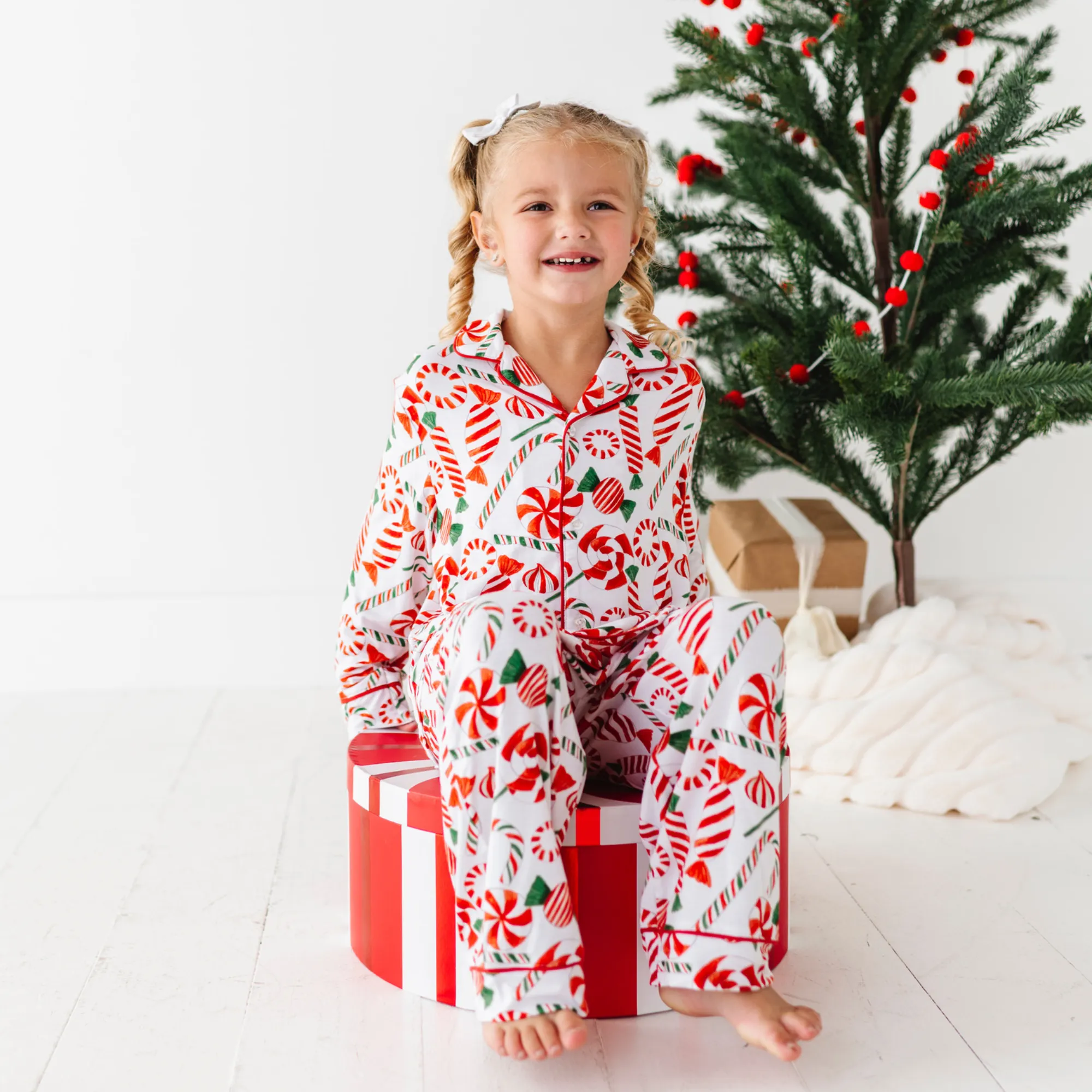 Pretty in Peppermint Button-Down Kids Set