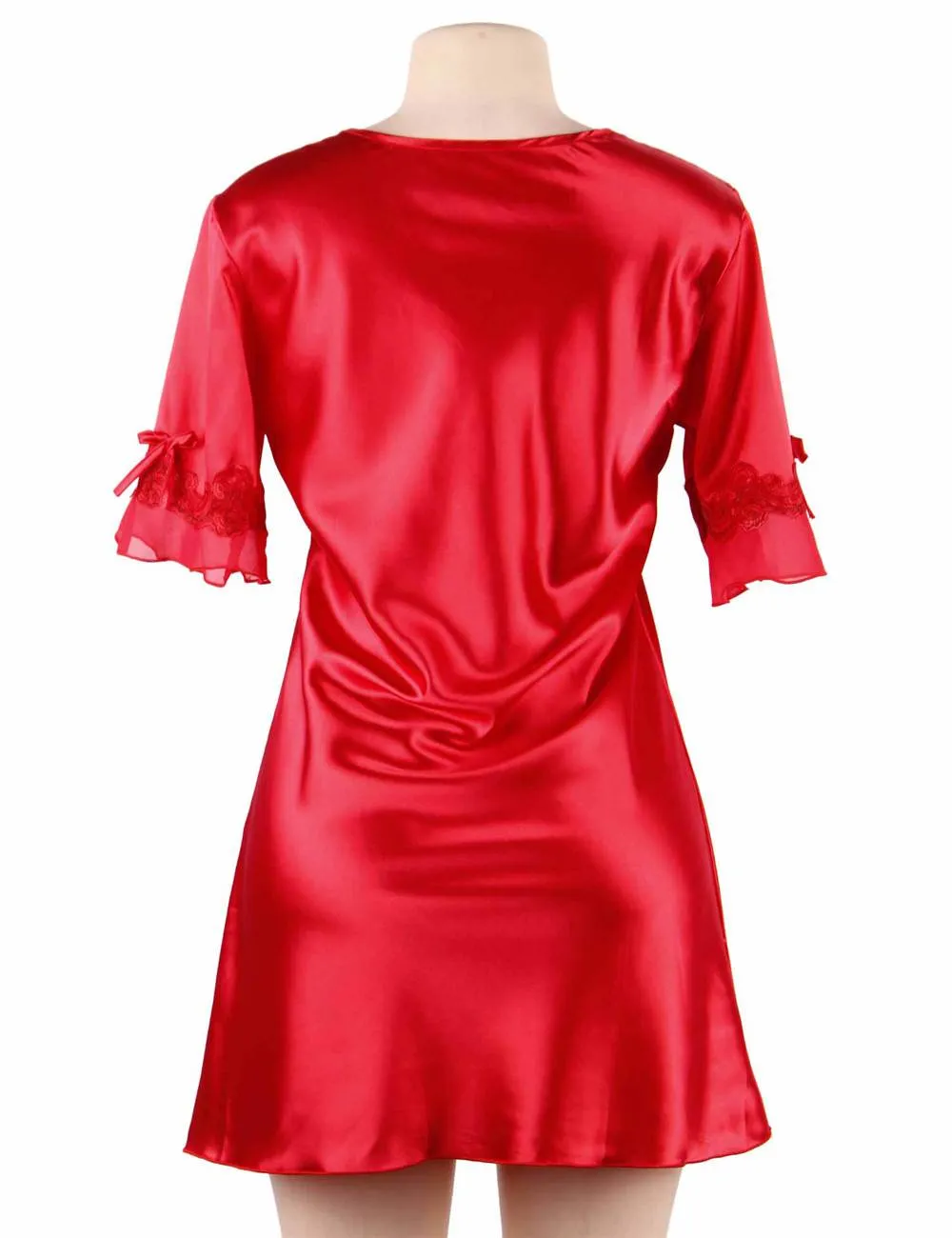 Ruby Red Silk Embrace Nightwear