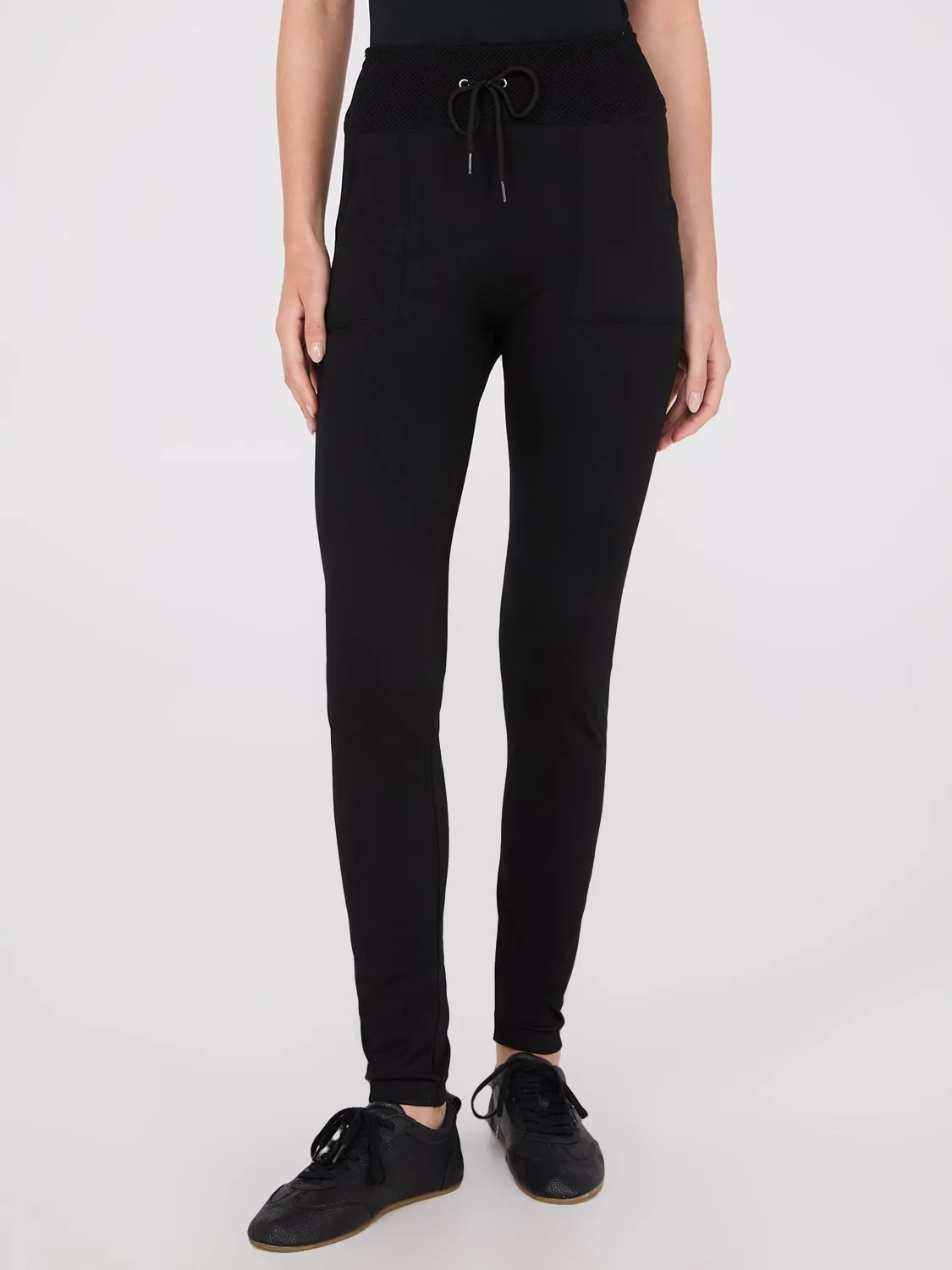 Seamless Leggings With Drawstring Waistband