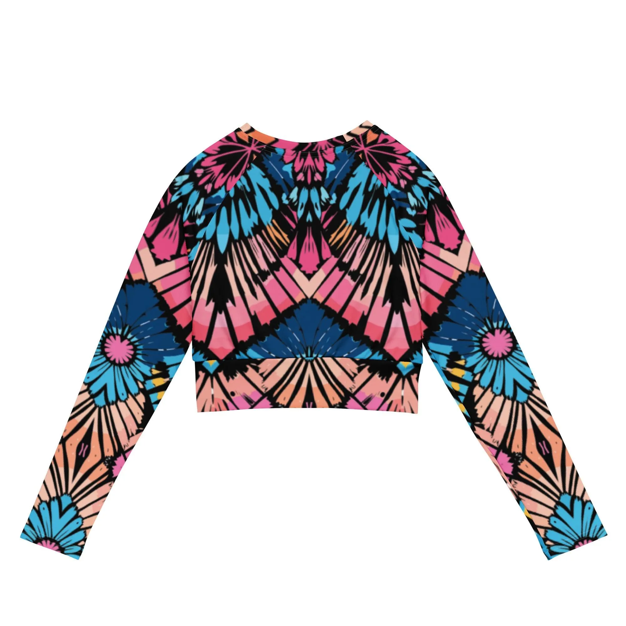 Tie-dye Recycled Long-sleeve Crop Top Peachy Saltwater