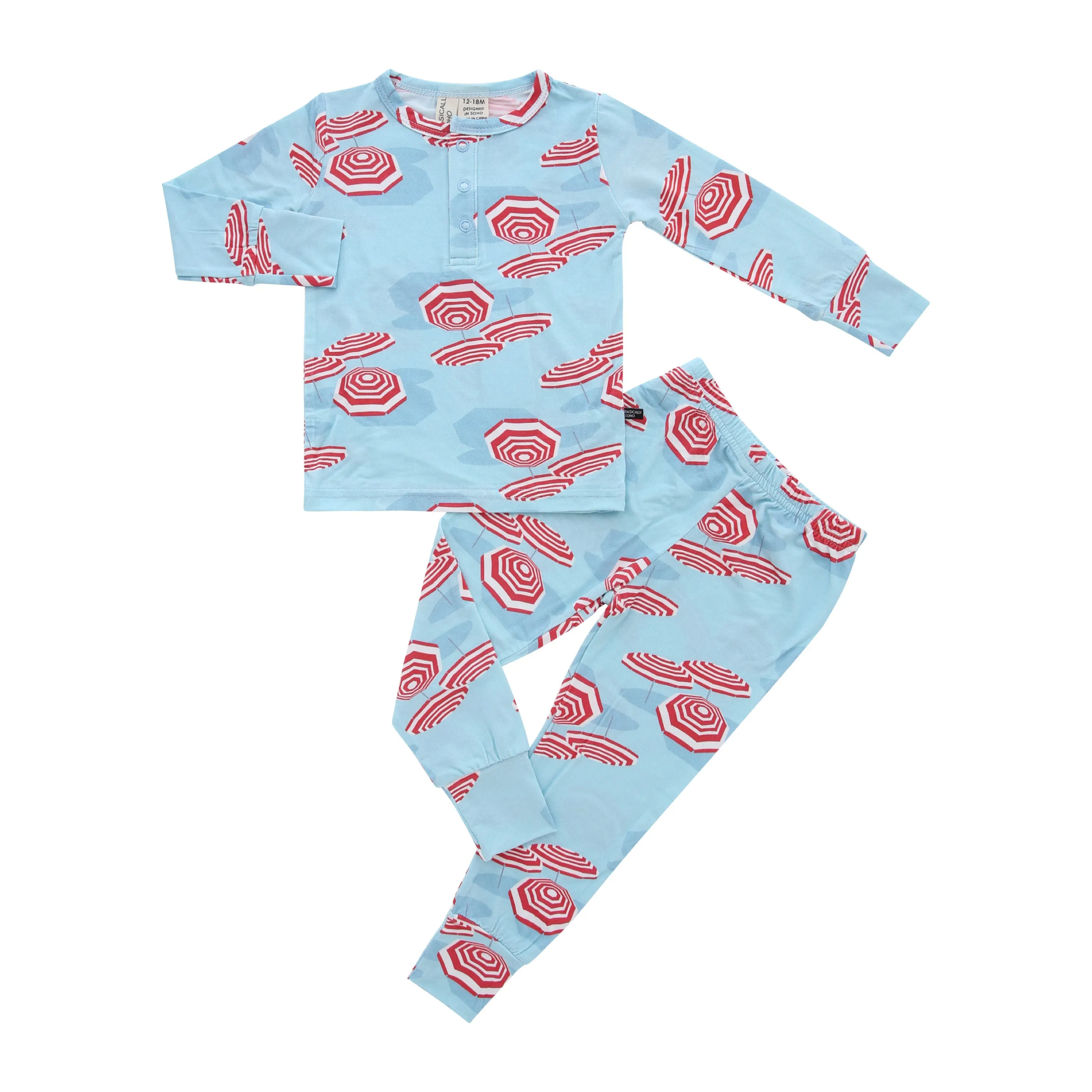 Two-Piece Set in Beach Club Coral Surf Blue