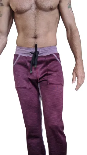 **Winter Collection** Thick-Weight Performance-Luxe-Fleece Track & Lounge Sweat Pant (Plum Purple)