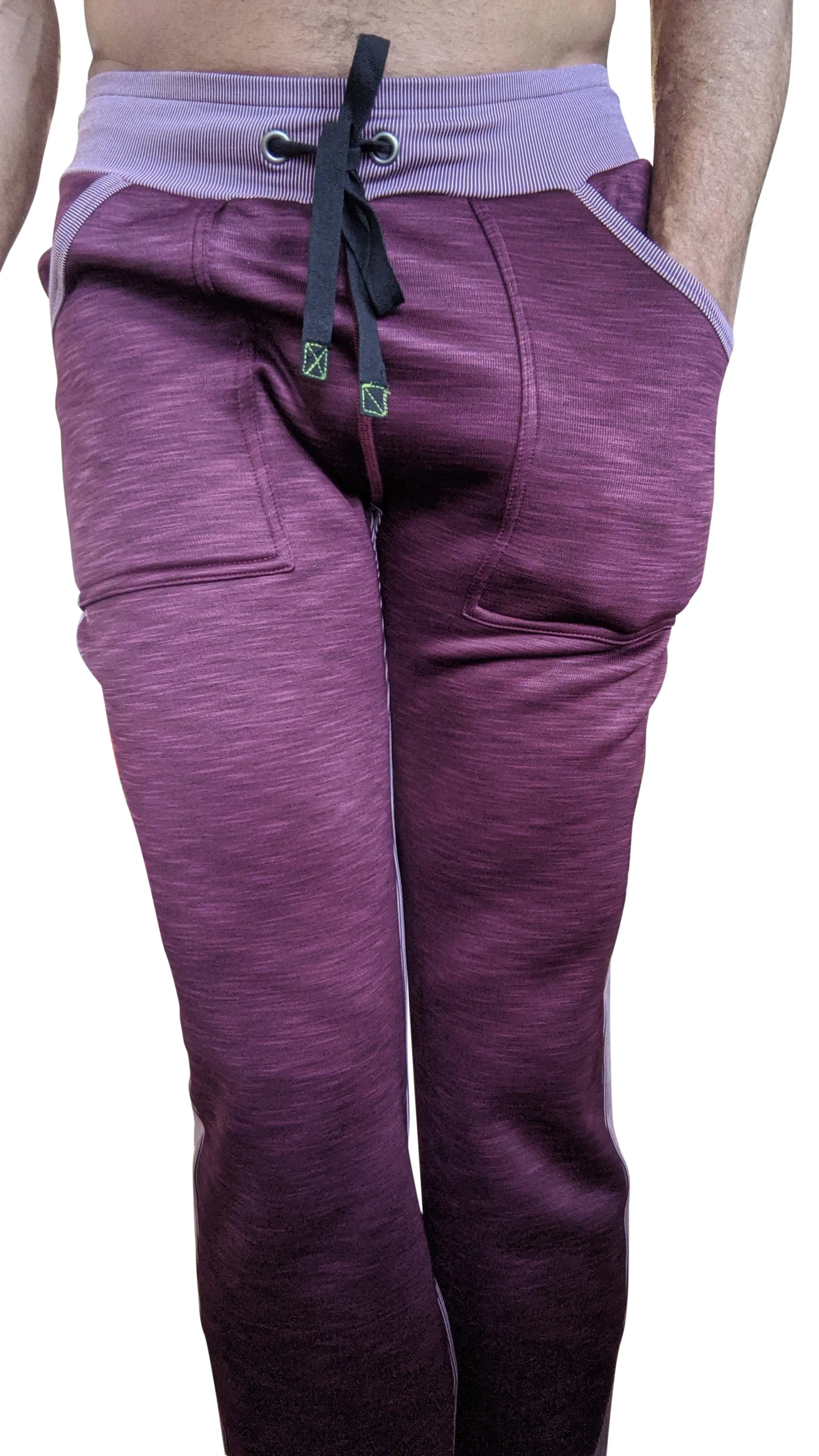 **Winter Collection** Thick-Weight Performance-Luxe-Fleece Track & Lounge Sweat Pant (Plum Purple)