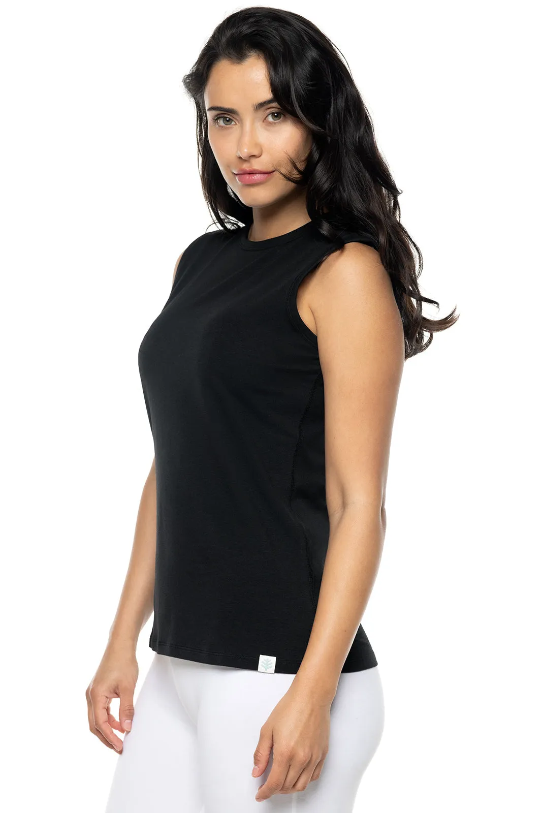 Women's LumaLeo High Neck Tank Top  |  Black