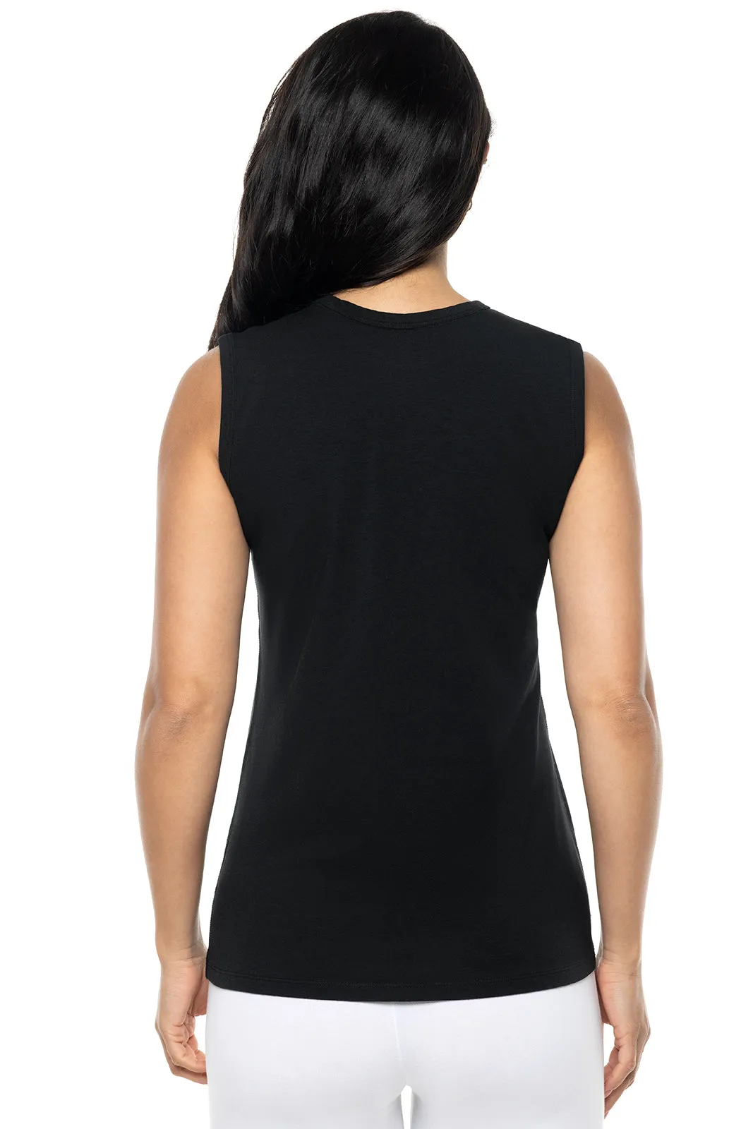 Women's LumaLeo High Neck Tank Top  |  Black