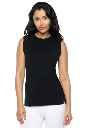 Women's LumaLeo High Neck Tank Top  |  Black