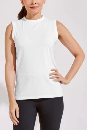 Women's LumaLeo High Neck Tank Top | White