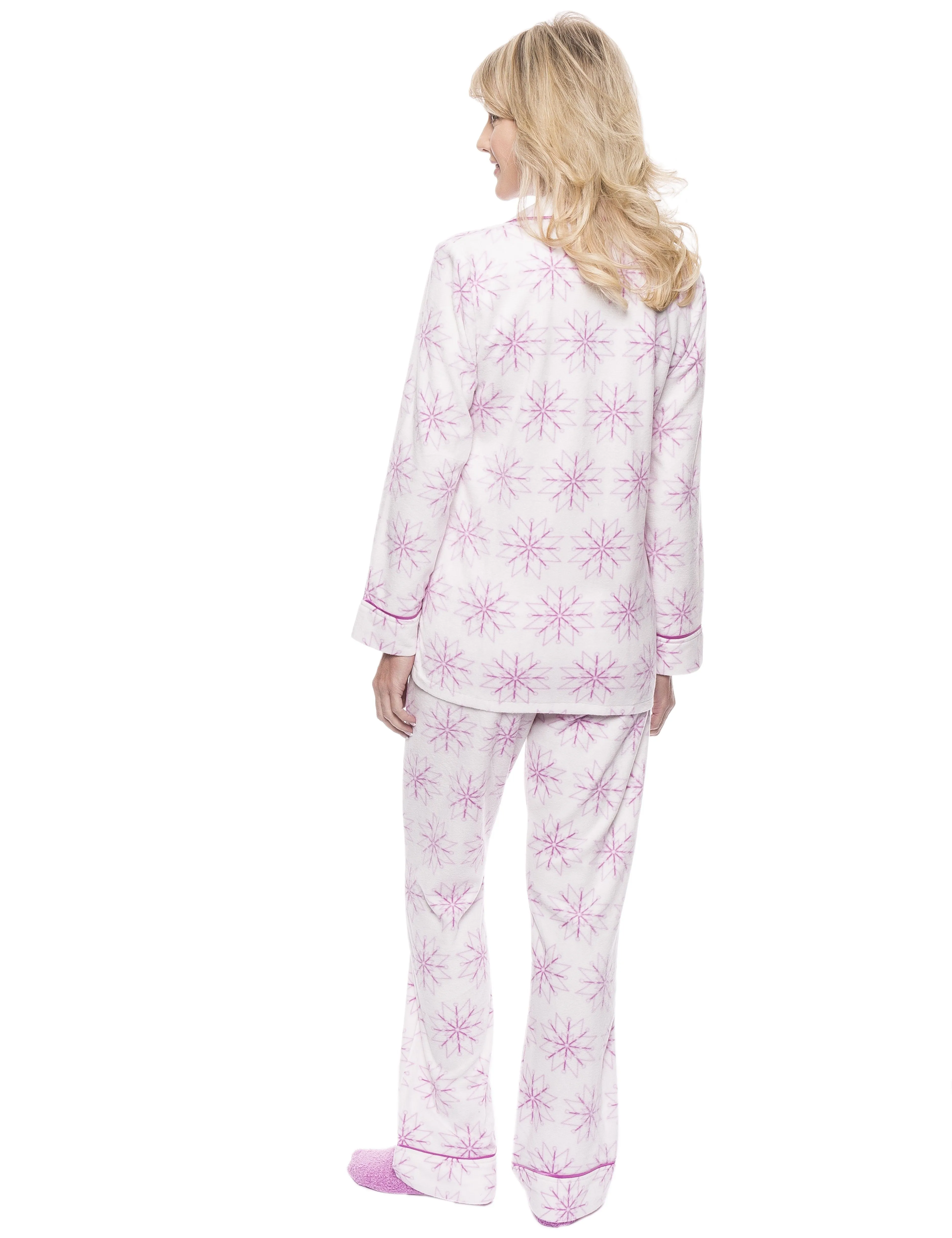 Womens Microfleece Pajama Sleepwear Set